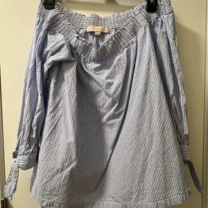LOFT Women's Off-the-Shoulder Searsucker Top, Size XS